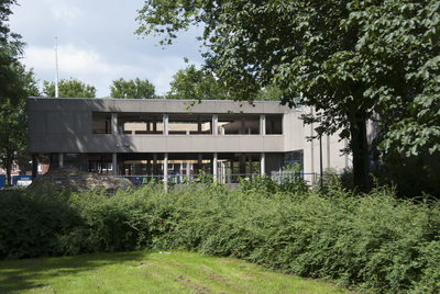 845214 Gezicht op het gebouw van Het Utrechts Archief (Alexander Numankade 199-201) te Utrecht, tijdens de verbouwing.